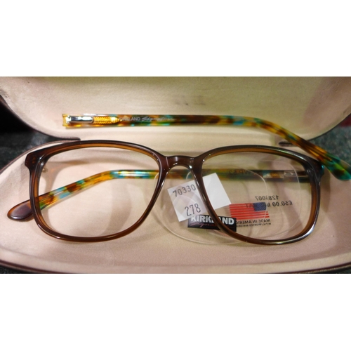 3083 - Rayban 7029 2077 55X17  matte black plastic glasses and Ks Carol Crybn F/F  brown plastic glasses 52... 