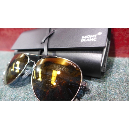 3084 - M.Blanc Mb0027S 009 Psh2 gunmetal 60.x 16 sunglasses  (278-216)  * This lot is subject to vat