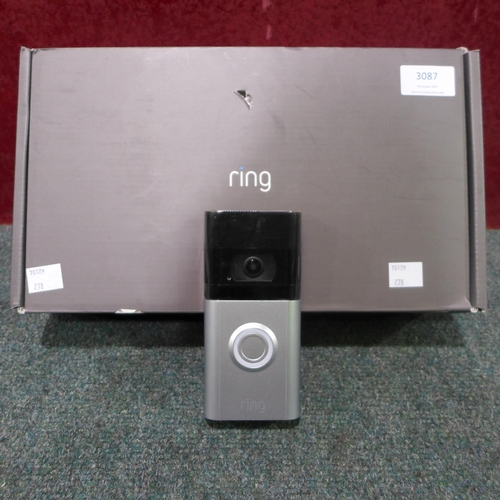 3087 - Ring RVD3 Doorbell 3 With Chime Video, original RRP £114.99 + VAT  (278-112) * This lot is subject t... 