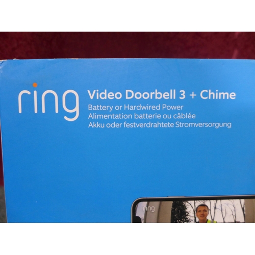 3088 - Ring RVD3 Doorbell 3 With Chime Video, original RRP £114.99 + VAT  (278-113) * This lot is subject t... 