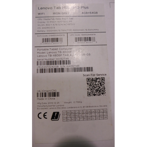 3091 - Lenovo plus tablet - No Charging lead  * This lot is subject to VAT