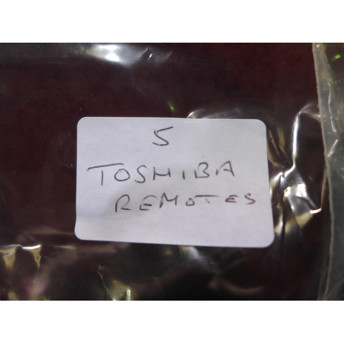 3107 - 16 Various Toshiba remote controls  * This lot is subject to vat