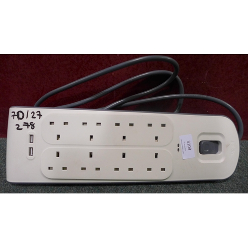 3109 - Belkin 8-Way Surge Protector extention lead (278-33) * This lot is subject to VAT