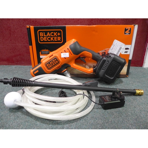 3125 - B&D 18v Cordless Pressure Washer With Battery (278-89) * This lot is subject to VAT