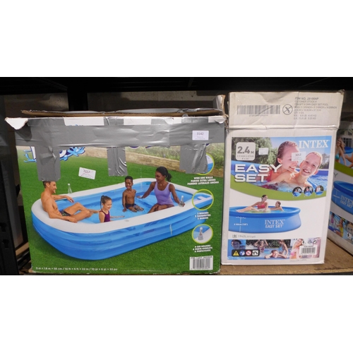 3142 - Easy Set 8Ft Pool   (266-396) and  H20Go! 10Ft Family Pool    (276-150)  * This lot is subject to va... 