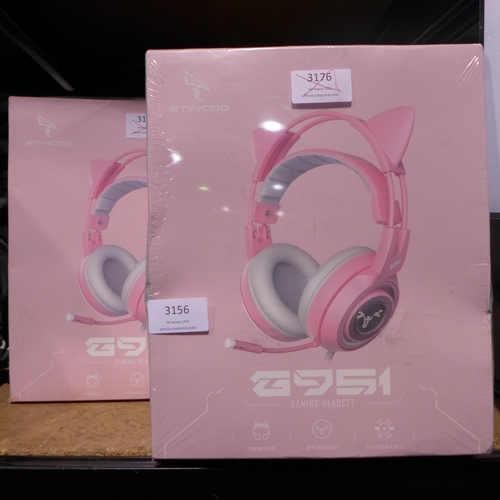 3156 - 2 Stincoo G951 pink cat ear gaming headsets