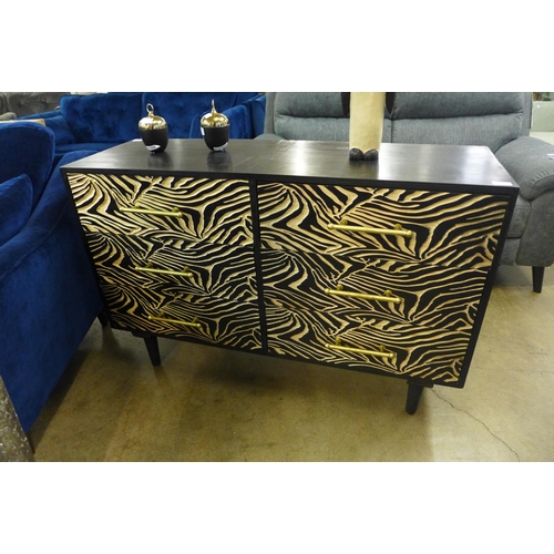 1310 - A zebra effect sideboard/chest of drawers