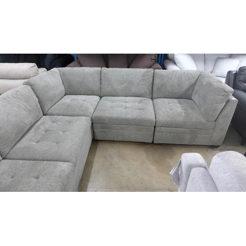 1427 - Tisdale 6 piece Fabric Sofa Large modular Sectional, Original RRP - £1916.66 +VAT (4158-24) *This lo... 