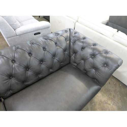 1439 - New Allington Corner Grey leather Sofa, Original RRP - £2499.99 +VAT (4158-20) *This lot is subject ... 