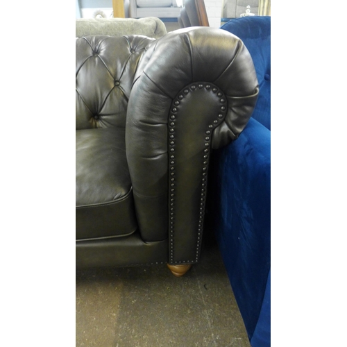 1440 - New Allington 3 Seater Grey Leather Sofa, Original RRP - £1666.66 +VAT (4158-19) *This lot is subjec... 