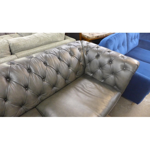 1440 - New Allington 3 Seater Grey Leather Sofa, Original RRP - £1666.66 +VAT (4158-19) *This lot is subjec... 