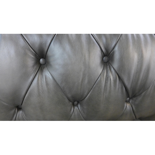 1440 - New Allington 3 Seater Grey Leather Sofa, Original RRP - £1666.66 +VAT (4158-19) *This lot is subjec... 