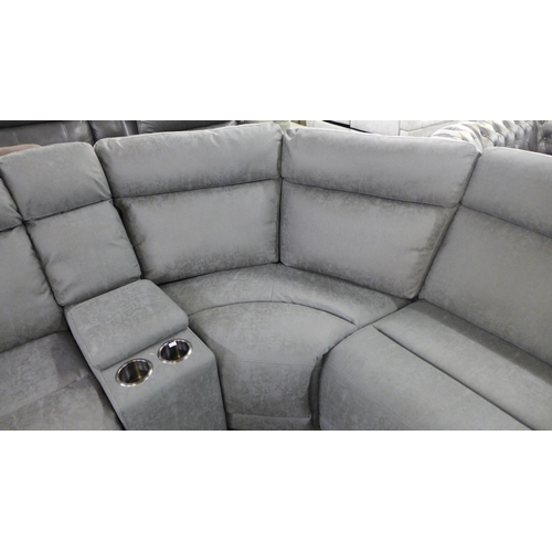 1471 - Paisley Fabric Sectional corner Power Recliner With Power Head, Original RRP - £2166.66 +VAT (4158-2... 