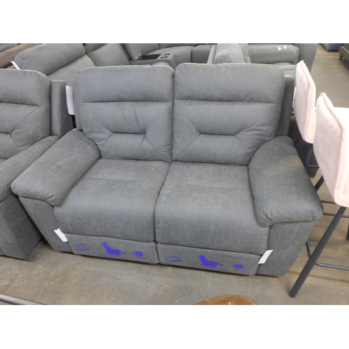 1472 - Kuka Fabric 2 Seat Sofa Power Recliner, Original RRP - £916.66 +VAT (4158-11) *This lot is subject t... 