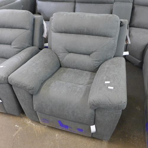 1474 - Kuka Fabric Recliner Grey power Recliner, Original RRP - £499.99 + VAT (4157-22) *This lot is subjec... 