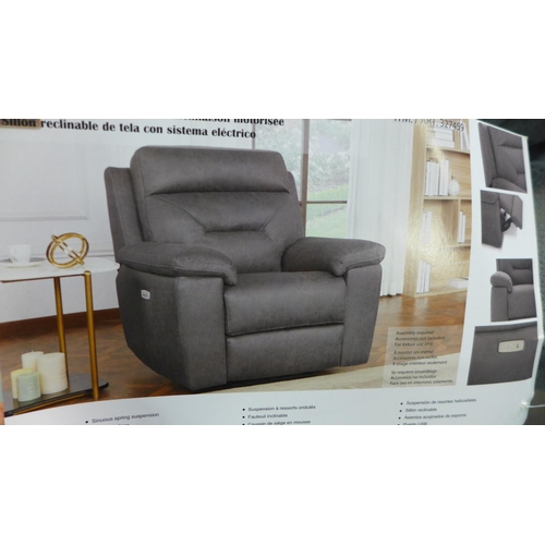 1474 - Kuka Fabric Recliner Grey power Recliner, Original RRP - £499.99 + VAT (4157-22) *This lot is subjec... 