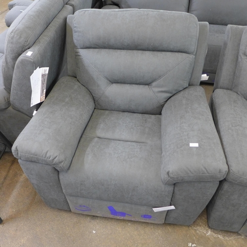 1475 - Kuka Fabric Recliner Grey power Recliner, Original RRP - £499.99 +VAT (4158-13) *This lot is subject... 