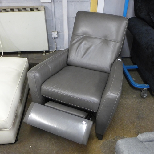 1481 - Natuzzi Pushback leather recliner, Original RRP - £624.99 +VAT (4158-18) *This lot is subject to VAT