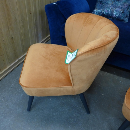 1505 - A Lydel burnt orange side chair