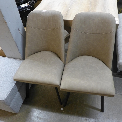 1511 - A pair of Jaden elk upholstered dining chairs