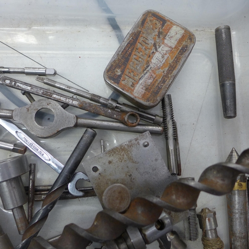 2004 - Approx. 30 taps and dies and other metalworking tools