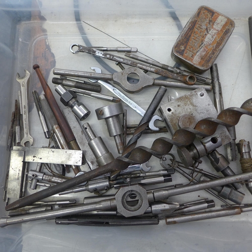 2004 - Approx. 30 taps and dies and other metalworking tools