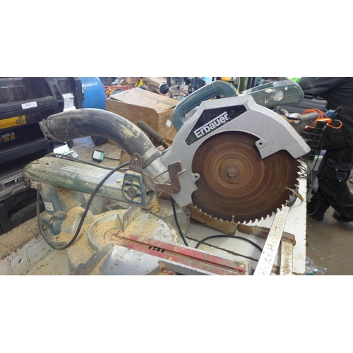 2023 - Erbauer 240v compound mitre saw - W and approx. 10 1m-2m sash cramps