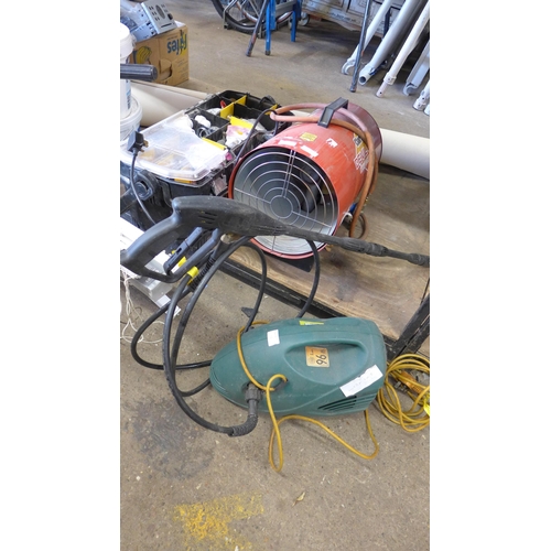 2123 - Clarke Devil 850 gas-driven space heater and jet washer