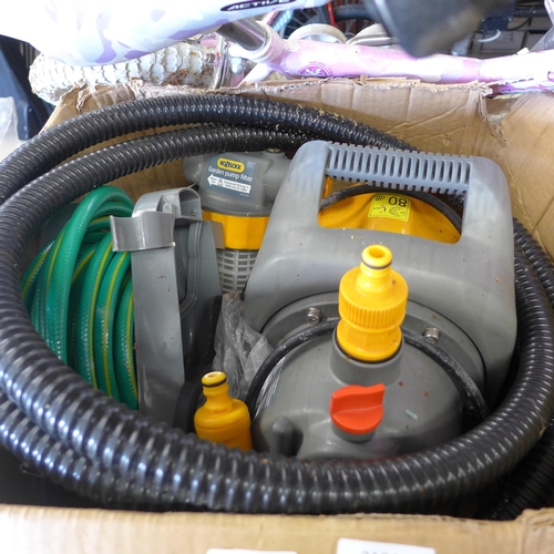 2126 - Hozelock garden pump with hose