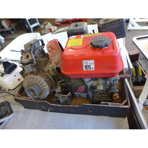 2130 - Clarke 6.5hp petrol-driven OHV motor and one engine for spare parts. Has been stored for 18 months, ... 