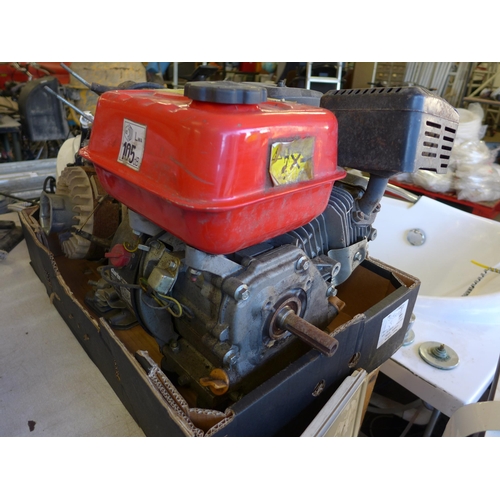 2130 - Clarke 6.5hp petrol-driven OHV motor and one engine for spare parts. Has been stored for 18 months, ... 