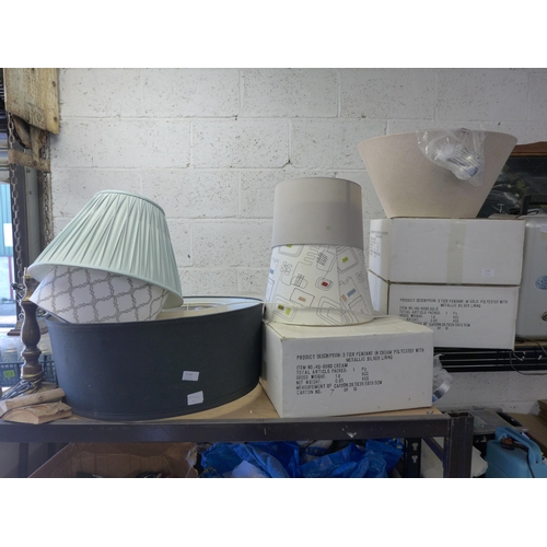 2139 - Approx 10 unused, contemporary lamp shades