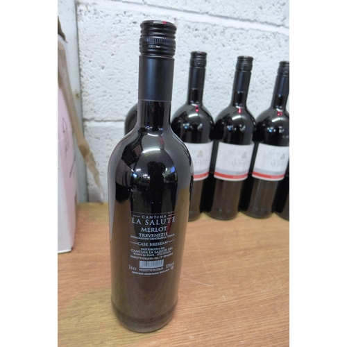 2180 - Six 1 litre bottles of Italian merlot Trevenzie red wine