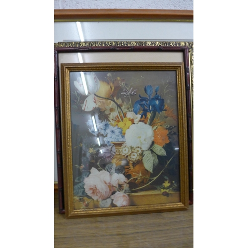 2307 - Job lot of assorted prints in frames