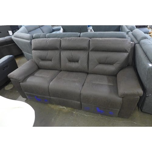 1476 - Kuka Fabric 3 Seater Power Recliner, Original RRP - £999.99 +VAT (4158-12) *This lot is subject to V... 