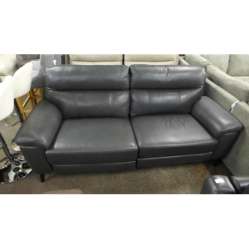 1477 - Grace Grey Leather 2.5 seat power recliner, Original RRP - £991.66 +VAT (4158-6) *This lot is subjec... 