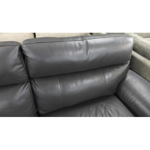 1477 - Grace Grey Leather 2.5 seat power recliner, Original RRP - £991.66 +VAT (4158-6) *This lot is subjec... 