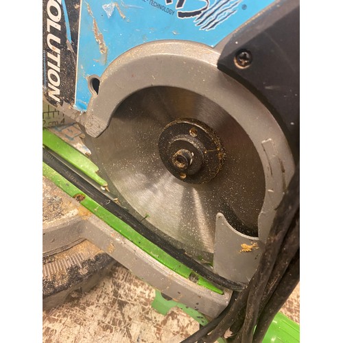 2101 - Evolution Fury compound mitre saw/chop saw - failed electrical safety test due to exposed line cable... 