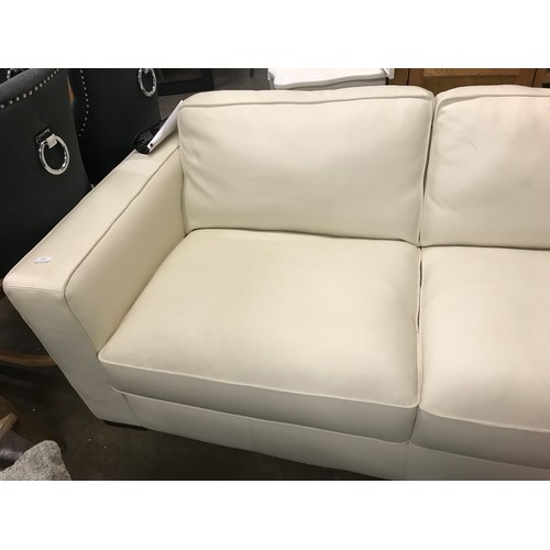 1521 - Natuzzi 2 piece Sectional Cream leather, Original RRP - £1999.91 +VAT (4158-17) *This lot is subject... 