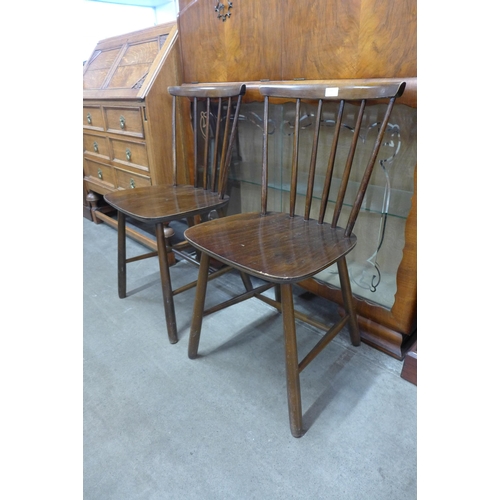 120 - A pair of Danish Farstrup beech kitchen chairs