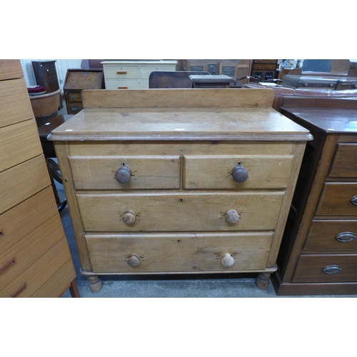 156 - A Victorian pine chest of drawers