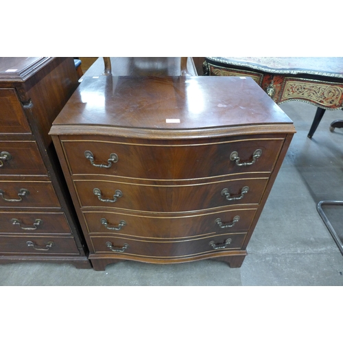 168 - A George III style mahogany serpentine chest of drawers