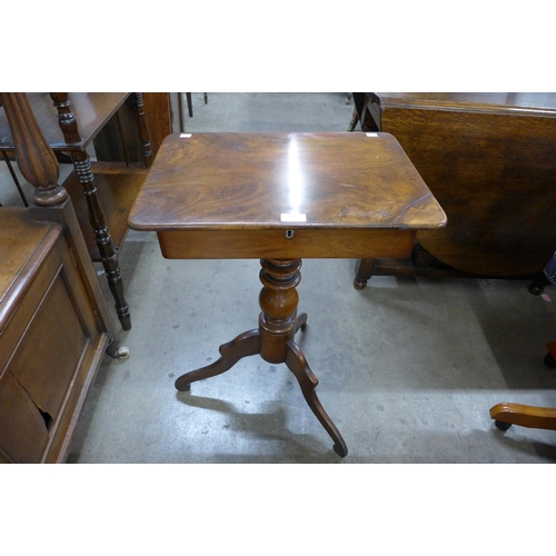 195 - A lady's Victorian mahogany sewing table