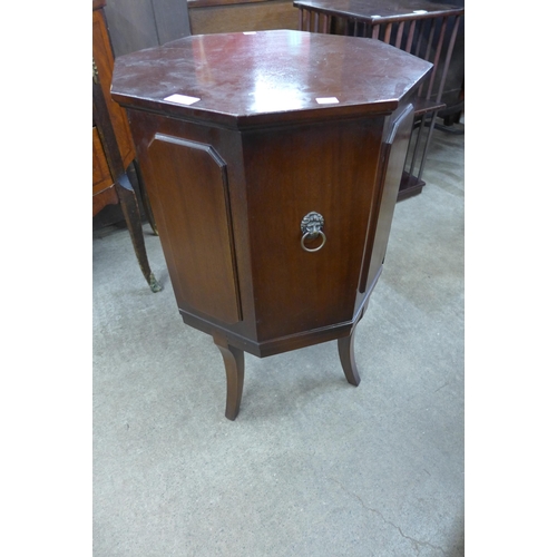 208 - A mahogany octagonal cocktail cabinet