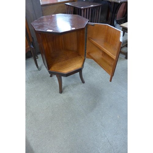 208 - A mahogany octagonal cocktail cabinet