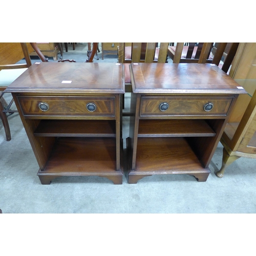 234 - A pair of small inlaid mahogany night tables