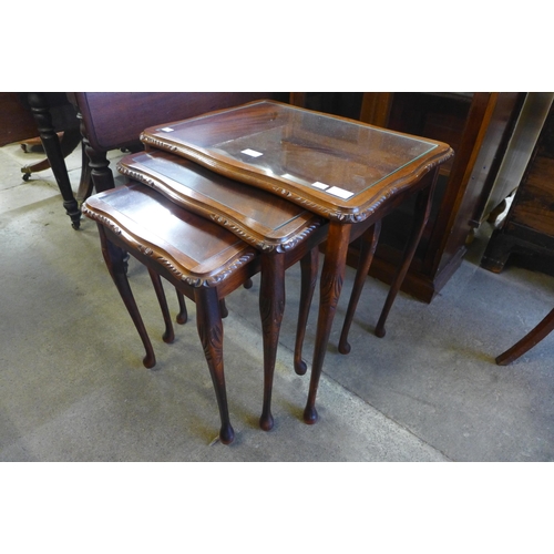 280 - A mahogany nest of tables