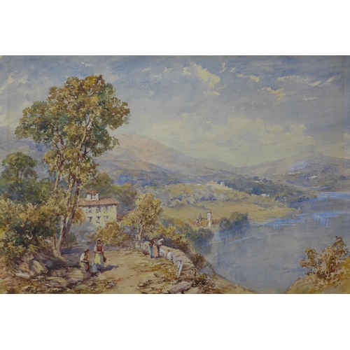 3 - Andrea Vasari (Italian 1873-1961), Menaggio, Lago di Como (Lake Como), watercolour, signed lower lef... 