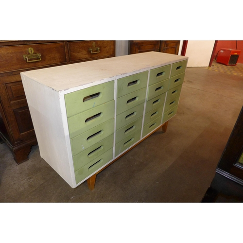 313A - An Esa painted school chest, designed by James Leonard