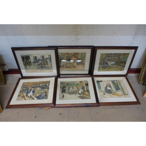 340 - A set of six Cecil Aldin prints, framed